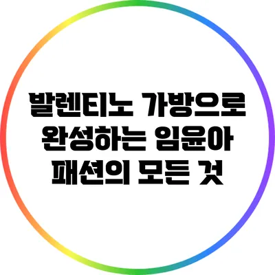 발렌티노 가방으로 완성하는 임윤아 패션의 모든 것