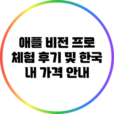 애플 비전 프로 체험 후기 및 한국 내 가격 안내