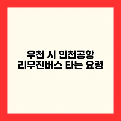 우천 시 인천공항 리무진버스 타는 요령