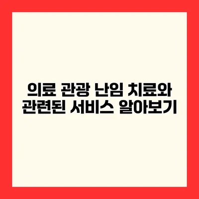 의료 관광 난임 치료와 관련된 서비스 알아보기