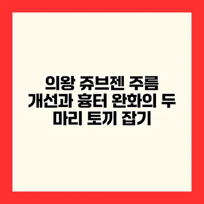 의왕 쥬브젠 주름 개선과 흉터 완화의 두 마리 토끼 잡기