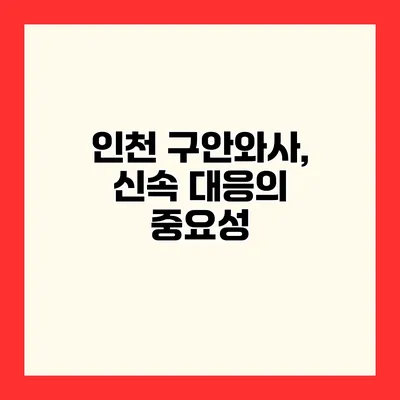 인천 구안와사, 신속 대응의 중요성
