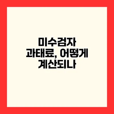 미수검자 과태료, 어떻게 계산되나?