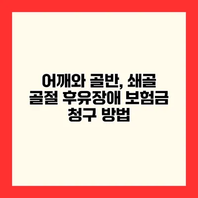 어깨와 골반, 쇄골 골절 후유장애 보험금 청구 방법