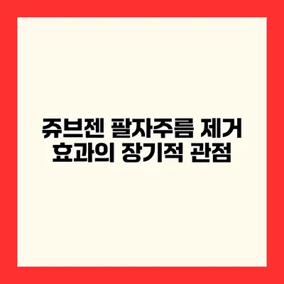 쥬브젠 팔자주름 제거 효과의 장기적 관점