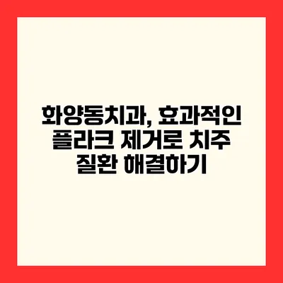화양동치과, 효과적인 플라크 제거로 치주 질환 해결하기