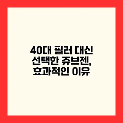 40대 필러 대신 선택한 쥬브젠, 효과적인 이유