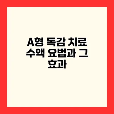 A형 독감 치료 수액 요법과 그 효과