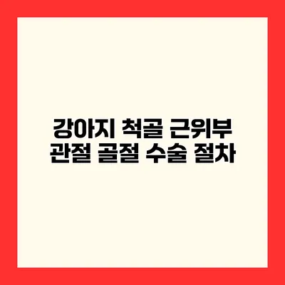 강아지 척골 근위부 관절 골절 수술 절차