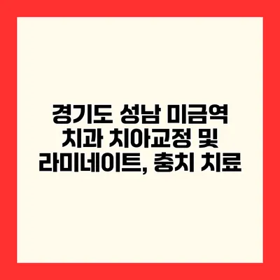 경기도 성남 미금역 치과 치아교정 및 라미네이트, 충치 치료