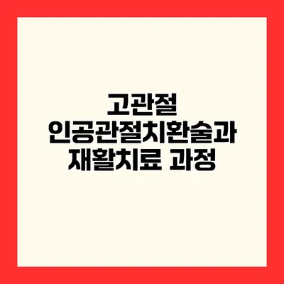 고관절 인공관절치환술과 재활치료 과정