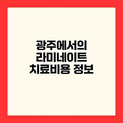 광주에서의 라미네이트 치료비용 정보