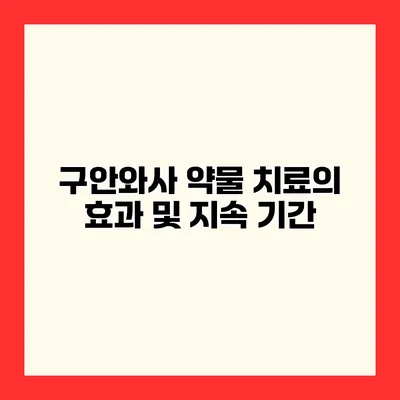 구안와사 약물 치료의 효과 및 지속 기간