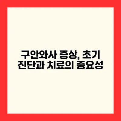 구안와사 증상, 초기 진단과 치료의 중요성