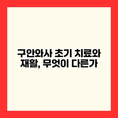 구안와사 초기 치료와 재활, 무엇이 다른가?