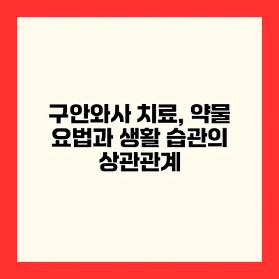 구안와사 치료, 약물 요법과 생활 습관의 상관관계