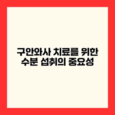 구안와사 치료를 위한 수분 섭취의 중요성