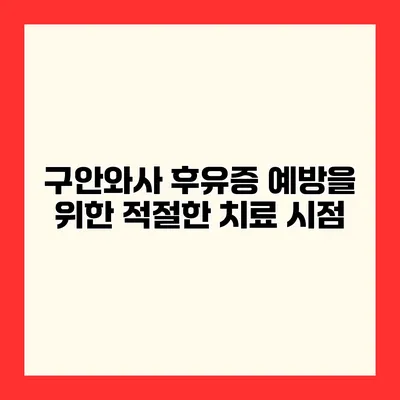 구안와사 후유증 예방을 위한 적절한 치료 시점