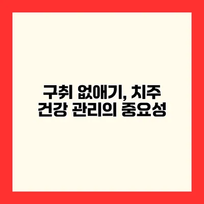 구취 없애기, 치주 건강 관리의 중요성