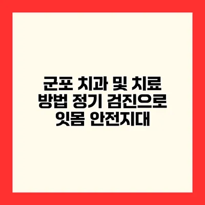 군포 치과 및 치료 방법 정기 검진으로 잇몸 안전지대