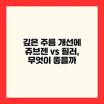 깊은 주름 개선에 쥬브젠 vs 필러, 무엇이 좋을까?