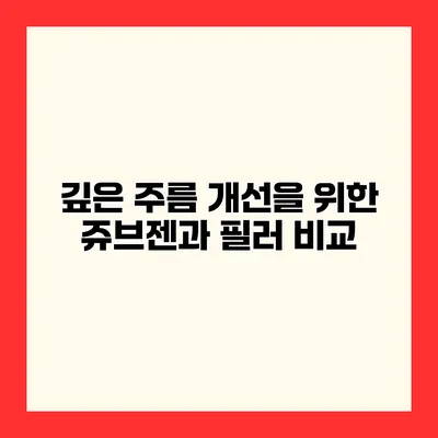 깊은 주름 개선을 위한 쥬브젠과 필러 비교