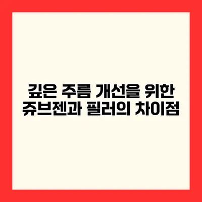 깊은 주름 개선을 위한 쥬브젠과 필러의 차이점