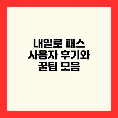 내일로 패스 사용자 후기와 꿀팁 모음
