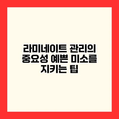 라미네이트 관리의 중요성 예쁜 미소를 지키는 팁