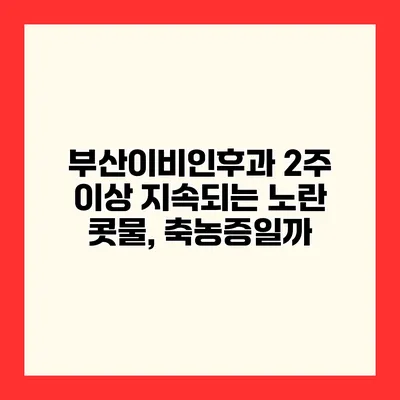 부산이비인후과 2주 이상 지속되는 노란 콧물, 축농증일까?