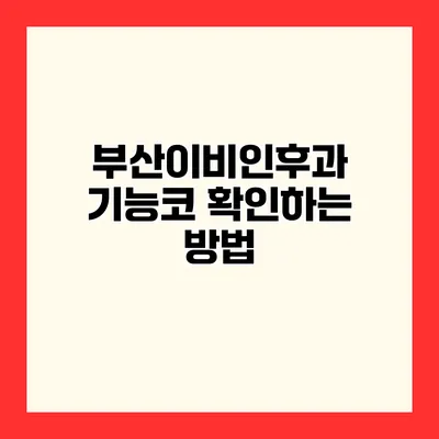부산이비인후과 기능코 확인하는 방법