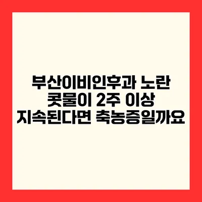 부산이비인후과 노란 콧물이 2주 이상 지속된다면 축농증일까요?