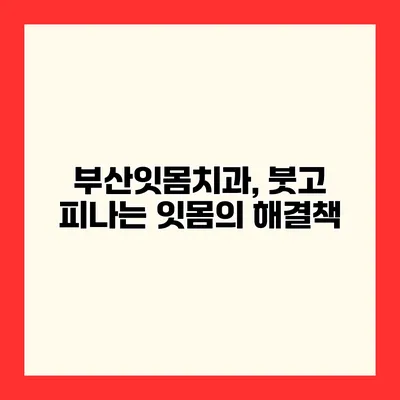 부산잇몸치과, 붓고 피나는 잇몸의 해결책