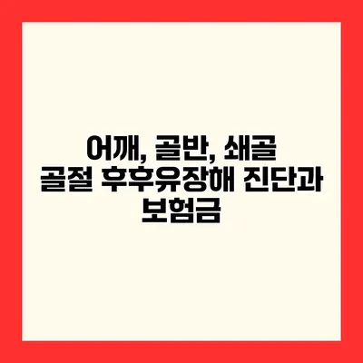 어깨, 골반, 쇄골 골절 후후유장해 진단과 보험금