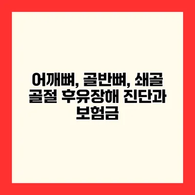 어깨뼈, 골반뼈, 쇄골 골절 후유장해 진단과 보험금