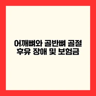 어깨뼈와 골반뼈 골절 후유 장애 및 보험금
