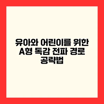 유아와 어린이를 위한 A형 독감 전파 경로 공략법