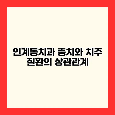 인계동치과 충치와 치주 질환의 상관관계