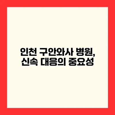 인천 구안와사 병원, 신속 대응의 중요성