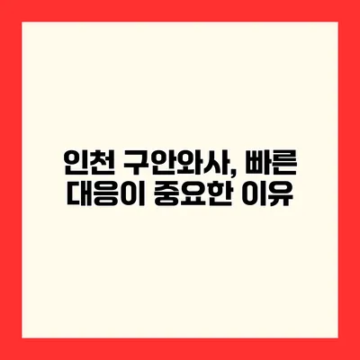 인천 구안와사, 빠른 대응이 중요한 이유