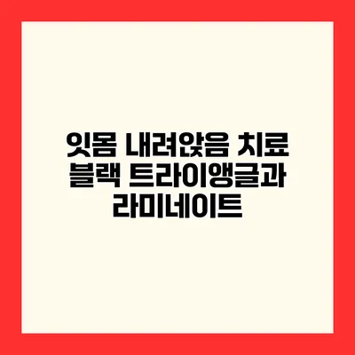 잇몸 내려앉음 치료 블랙 트라이앵글과 라미네이트