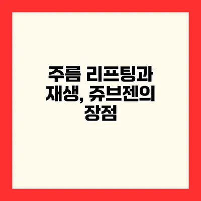 주름 리프팅과 재생, 쥬브젠의 장점