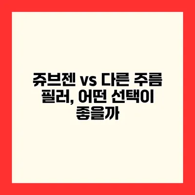 쥬브젠 vs 다른 주름 필러, 어떤 선택이 좋을까?