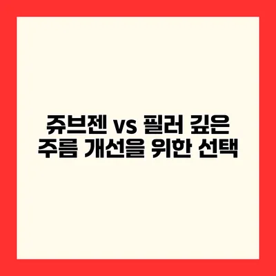 쥬브젠 vs 필러 깊은 주름 개선을 위한 선택