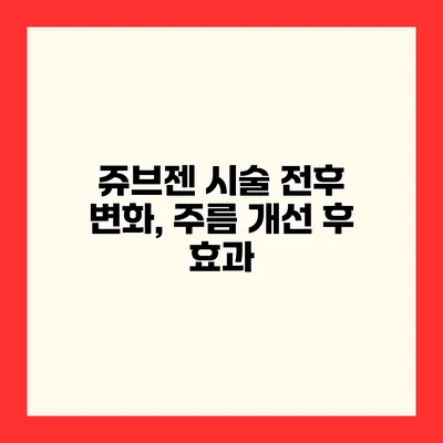 쥬브젠 시술 전후 변화, 주름 개선 후 효과
