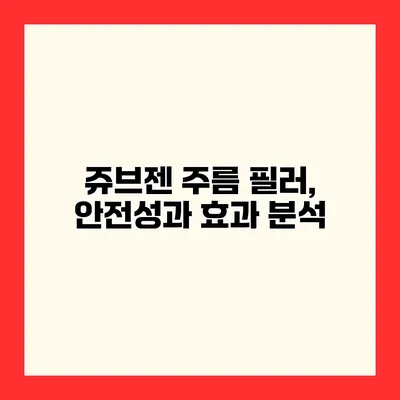 쥬브젠 주름 필러, 안전성과 효과 분석