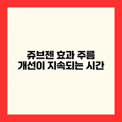 쥬브젠 효과 주름 개선이 지속되는 시간