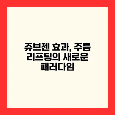 쥬브젠 효과, 주름 리프팅의 새로운 패러다임