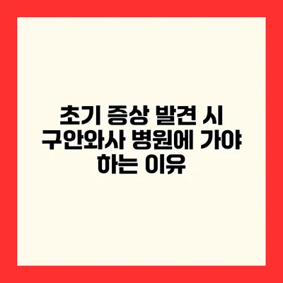 초기 증상 발견 시 구안와사 병원에 가야 하는 이유