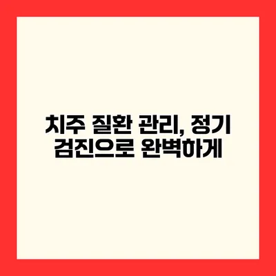 치주 질환 관리, 정기 검진으로 완벽하게